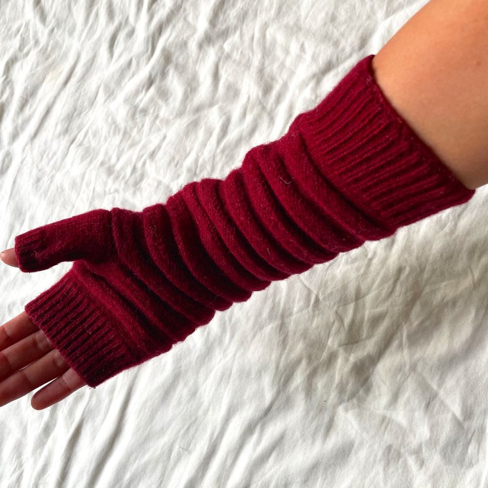 Eileen Fisher Arm Warmers Red Cashmere